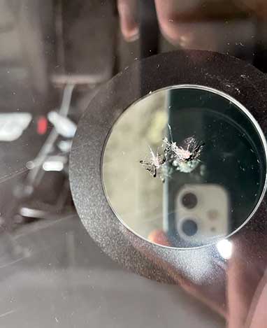 ремонт скола на лобовом стекле автомобиля